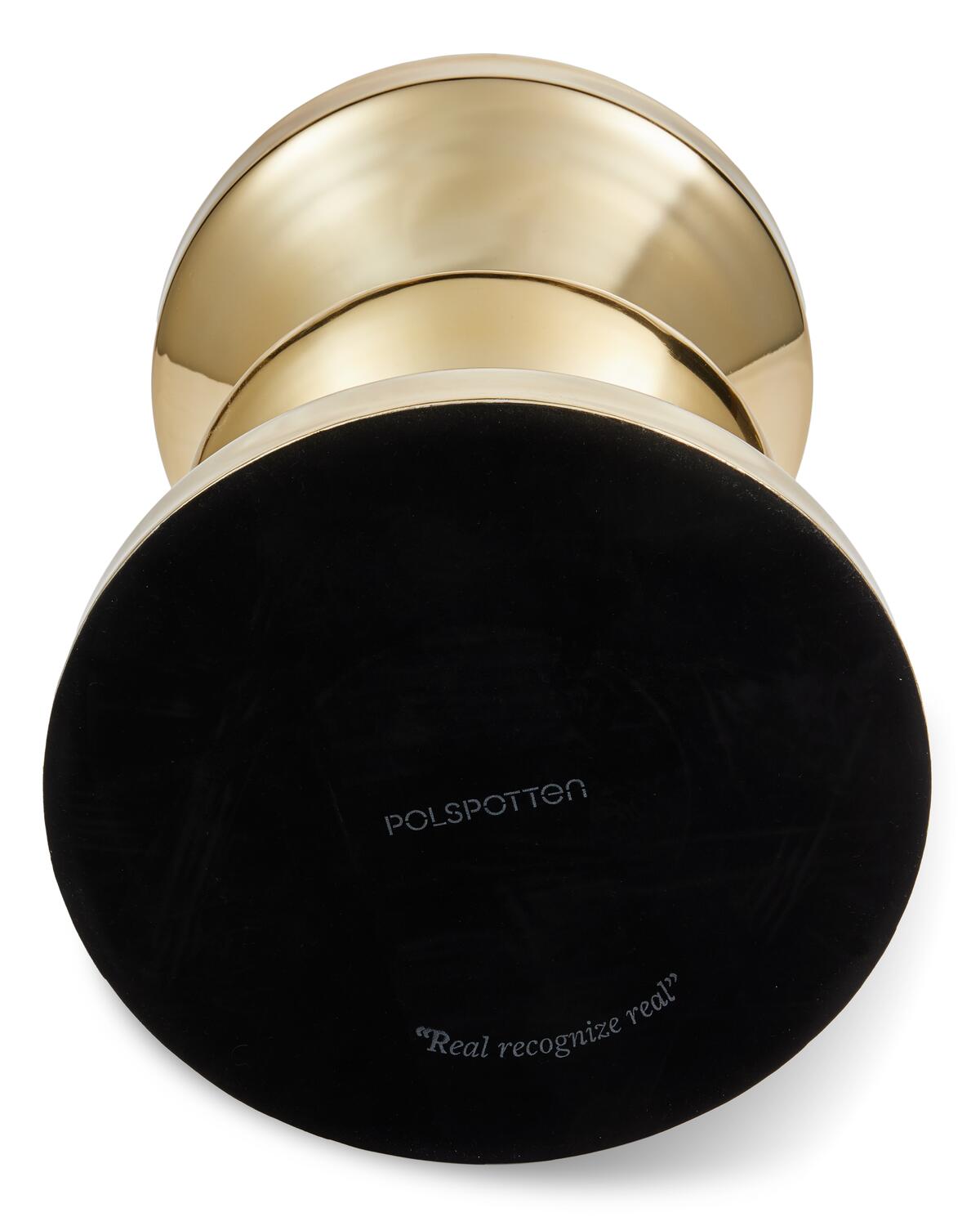 Zig Zag metal skammel - Guld